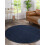 Matta SOFTY circle plain, one colour mörkblå cirkel 120 cm 5
