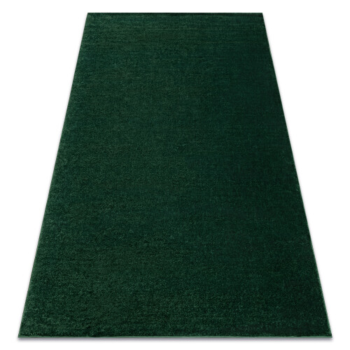 Carpet SOFTY plain, one colour forest green 80x150 cm
