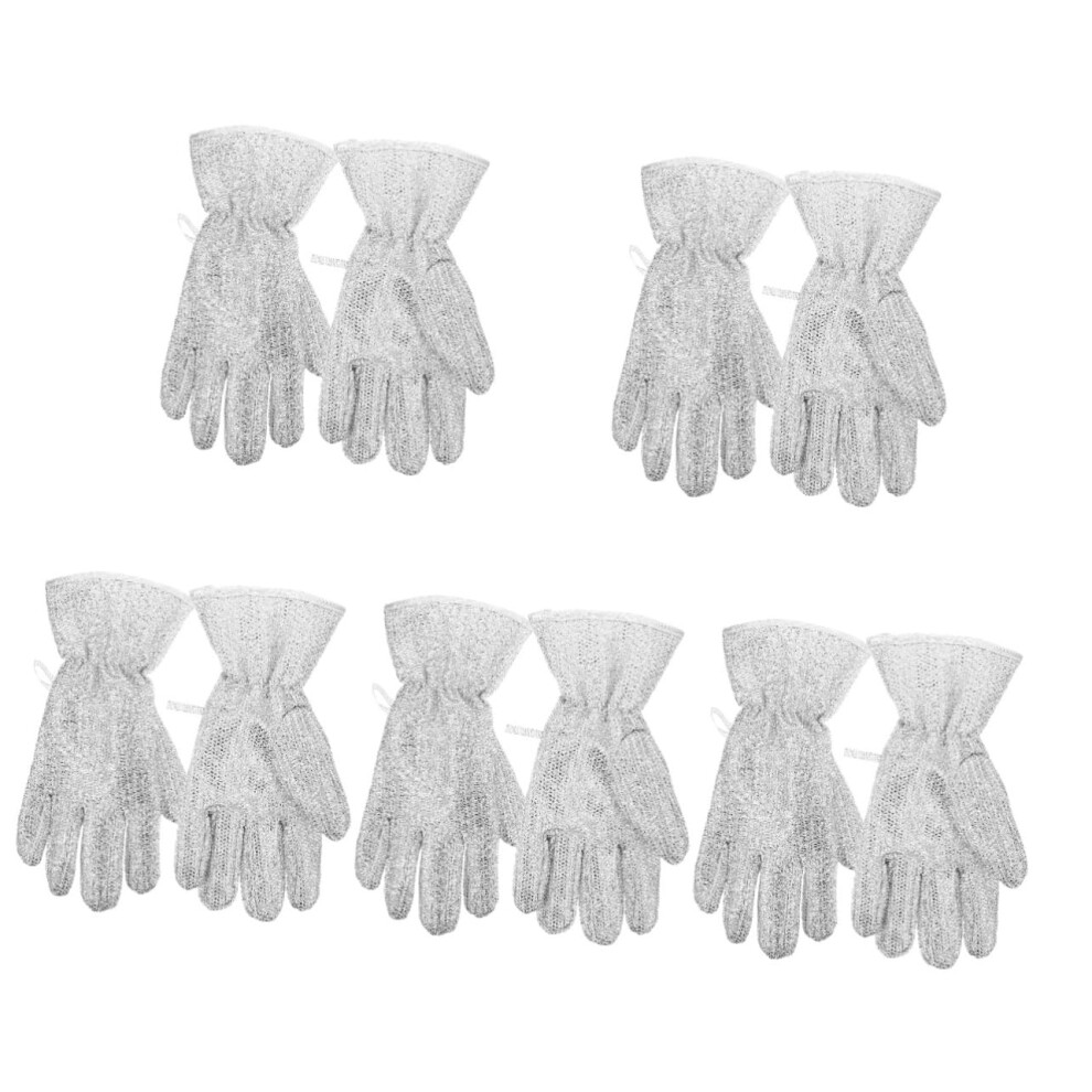 Silver Cleaning Gloves 2 Pairs Dish Washing Gloves Long Kitchen Mittens 28.50x15.00x2.00 cm-image-OPC-PKQJYP5-NEW