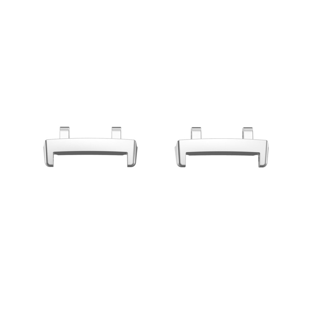 Stainless Steel Watch Band Adapter Clasp Connectors For 22Mm Straps Electroplated Color 1 Pair Long Durability Silver 9354506897109