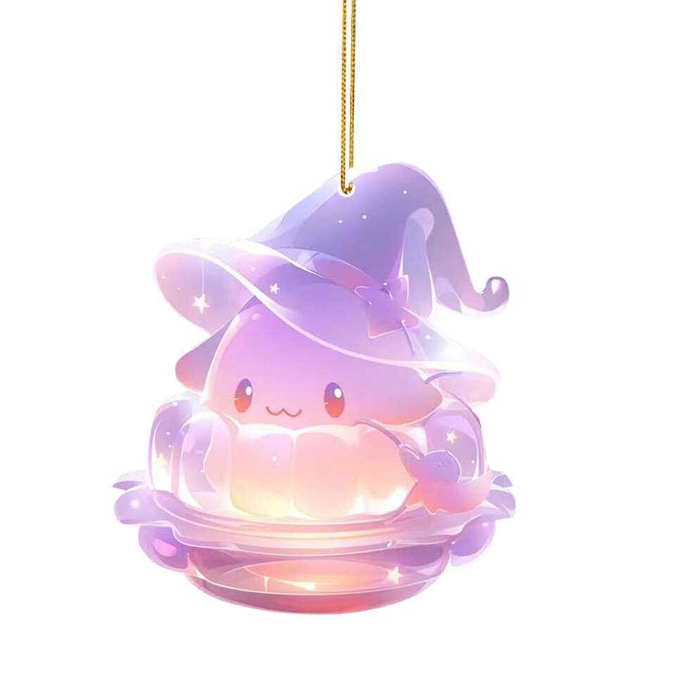 Acrylic Graphic Car Hanging Backpack Accessories Home Decoration Hanging Kitchen Utensils Black 8x8 cm Model B-image-OPC-PKQJZBC-NEW