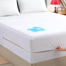 (Double Encasement) Deep Fitted Sheet | Waterproof Quilted Mattress Protector, Noiseless Soft Microfiber, Anti-Allergic, 30cm Deep Fitted with Elastic |