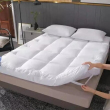 (White, Small Double) Comfy Mattress Topper 4 Inch Deep Quilted Design Elastic Straps All Bed Sizes Grey or White