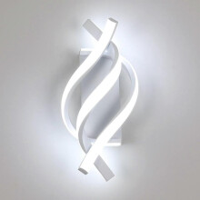 Wall Sconces, Spiral Modern LED Wall Sconce Lighting,Cool White Indoor Acrylic Wall Light,for Bedroom, Bathroom, Living Room, Hallway (White)