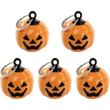 Mini Pumpkin Cat Jingle Bells DIY Halloween Decorations Collar Accessories Charms Pendant