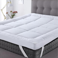 (Small Double) Premium Mattress Topper 4-Inch/10cm Extra Deep Microfiber Hotel Quality Mattress Topper Super Soft and Fluffy Mattress Topper with Box Sti