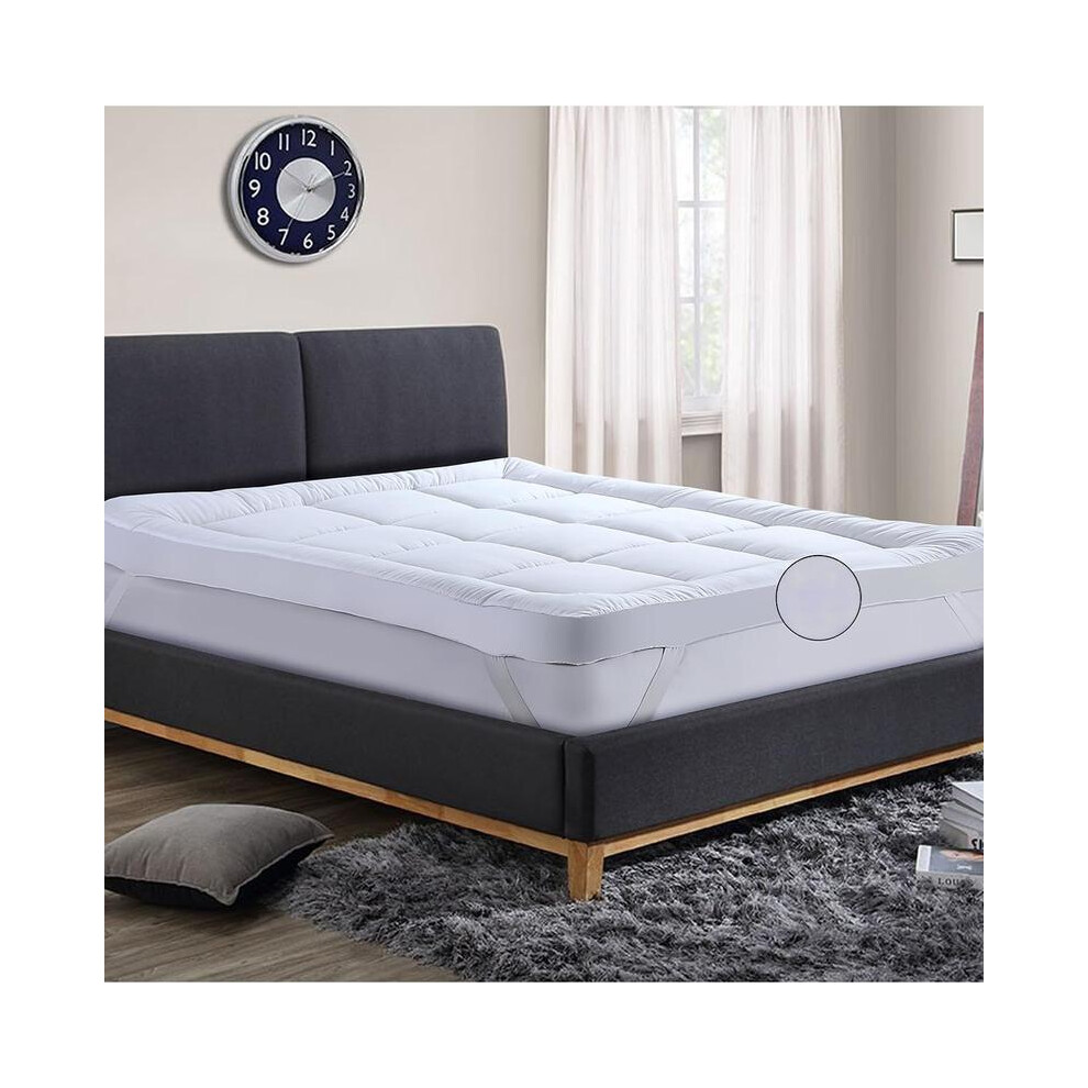 (Single ) Hotel Quality Mattress Topper 10cm/4Inch Thick Deep Toppers - Single Double S.King comfy-image-OPC-PKQK6ZY-NEW
