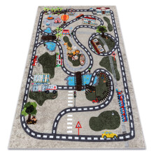 JUNIOR 51803.804 Tapete Cidade, ruas para crianças antiderrapante - bege 160x220 cm
