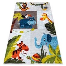 JUNIOR 51858.802 Tapete animais, África para crianças antiderrapante - cinzento 160x220 cm