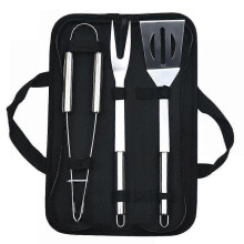Bbq Utensils Barbecue Kit Barbecue Accessory Stainless Steel for Camping Barbecue Men's Gift-set Of 3 Pieces