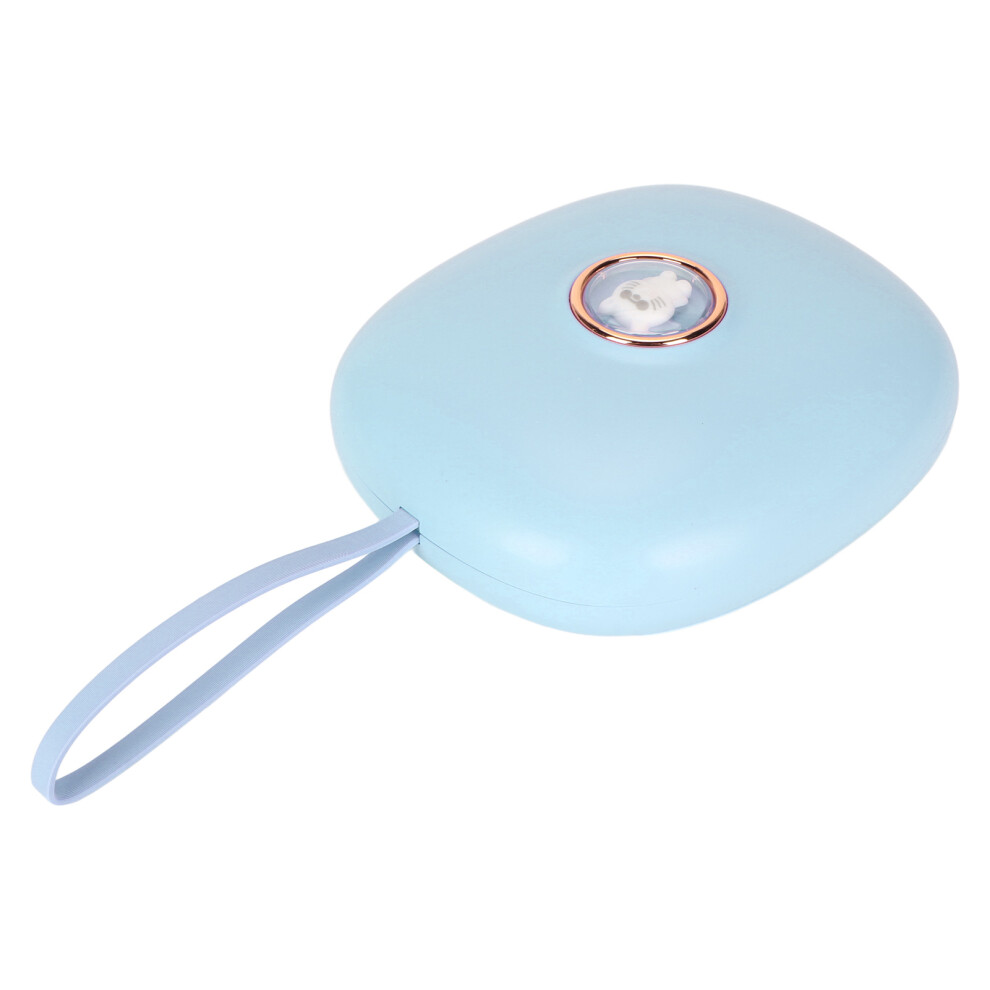 Cartoon Style Vibrating Alarm Clock with LED Display Sky Blue Dual Alerts