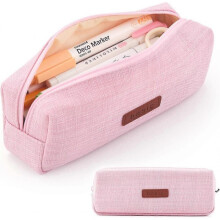 Pencil Case Student Pencil Bag Coin Bag Cosmetic Bag Office Stationery Storage Bag Youth School - Pink