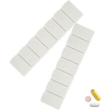 2 Bottles Weekly Pill Organizer, Extra Large 7 Day Pill Box Travel Daily Pill Box for Fish Oil, Other Vitamin Pills