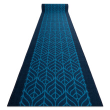 Runner anti-slip FEATHERS navy blue 100cm 100x980 cm
