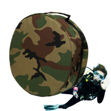 Scuba Bag for Gear Padded Portable Diving Gear Case With Detachable Shoulder Strap Zippered Camouflage Pattern