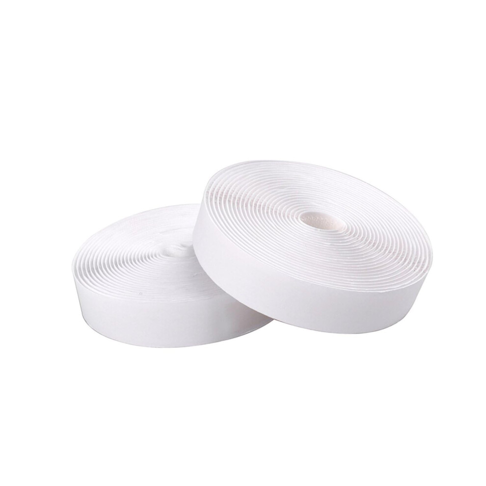 Double Sided Adhesive Hook Loop Tape White Nylon Fastener For Cable Management Industrial Strength Electronics Diy 9354506899158