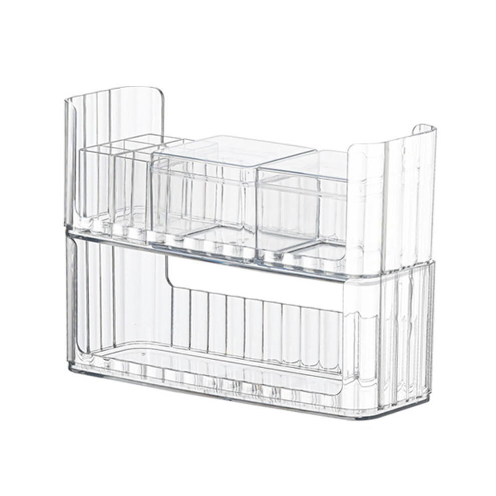 White Cosmetic Box Upgraded Organiser, Makeup Organiser, Space Saving Portable Box For Home Or Beauty Salon, Ice