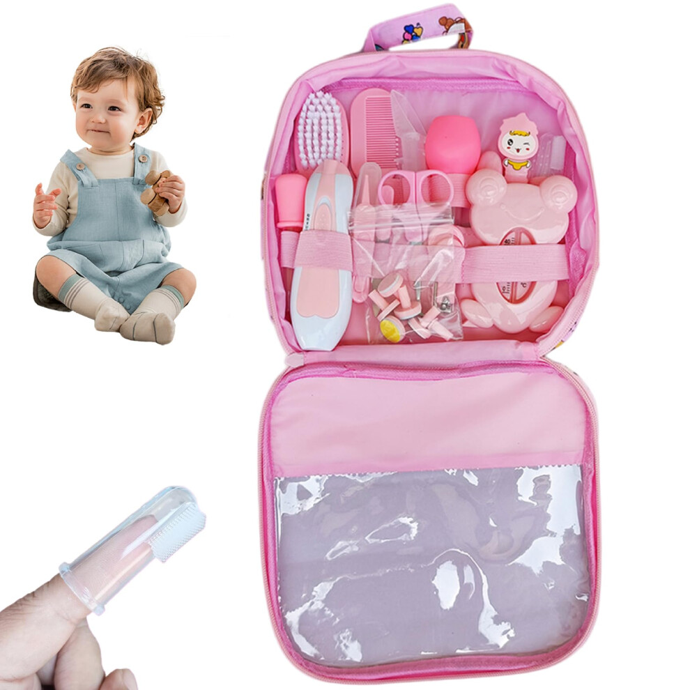 20Pcs Baby Healthcare and Grooming Kit Portable Infant Grooming Set Travel Case Safe For Infants And Toddlers