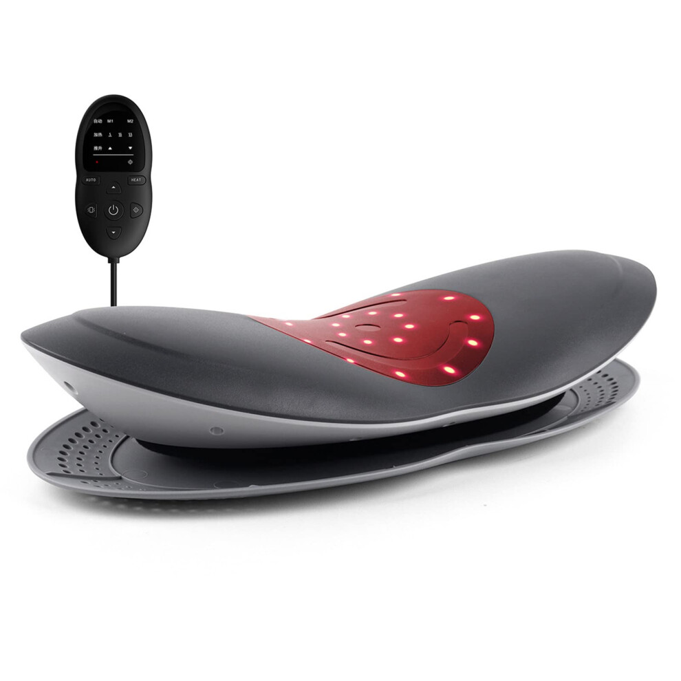 Waist Vibration Hot Compress Lumbar Spine Massager Electric Lumbar Traction Device For Home Use With Heat Therapy