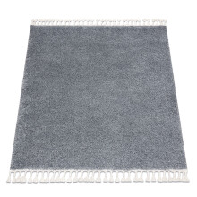 Carpet BERBER square 9000 grey Fringe Berber Moroccan shaggy 160x160 cm