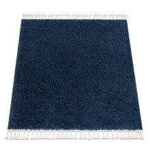 Carpet BERBER square 9000 navy Fringe Berber Moroccan shaggy 160x160 cm
