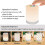 LED Night Light, Smart Bedside Table Lamp, Touch Control, Dimmable, USB Rechargable, Portable, Color Changing 5