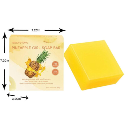 Pineapple Soap Oil Soap Hand Made Cold Process Soap Bath Soap 100g 2