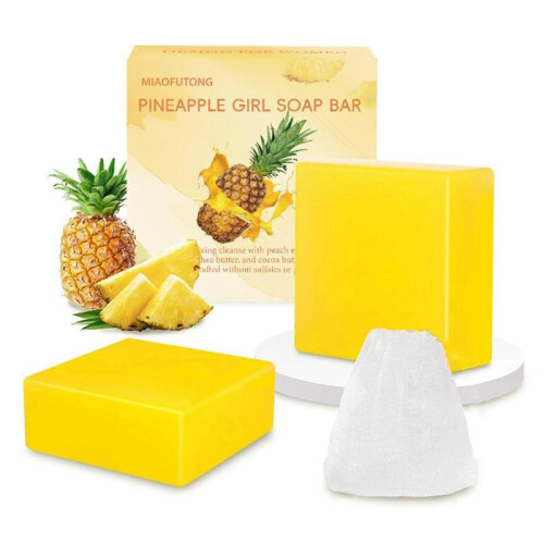 Pineapple Soap Oil Soap Hand Made Cold Process Soap Bath Soap 100g 1