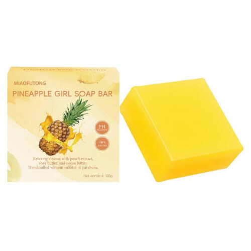 Pineapple Soap Oil Soap Hand Made Cold Process Soap Bath Soap 100g