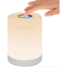 LED Night Light, Smart Bedside Table Lamp, Touch Control, Dimmable, USB Rechargable, Portable, Color Changing