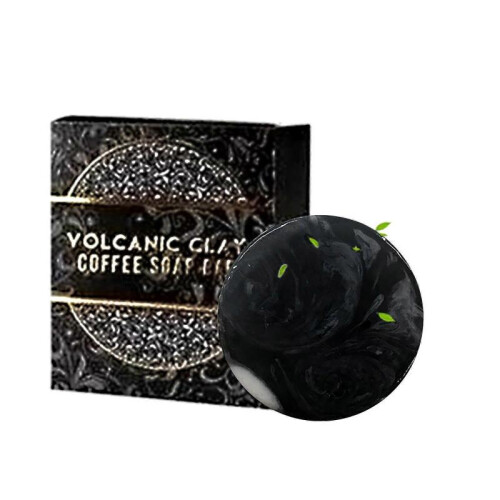 Volcanic mud coffee soap: cleansing skin, bath soap.