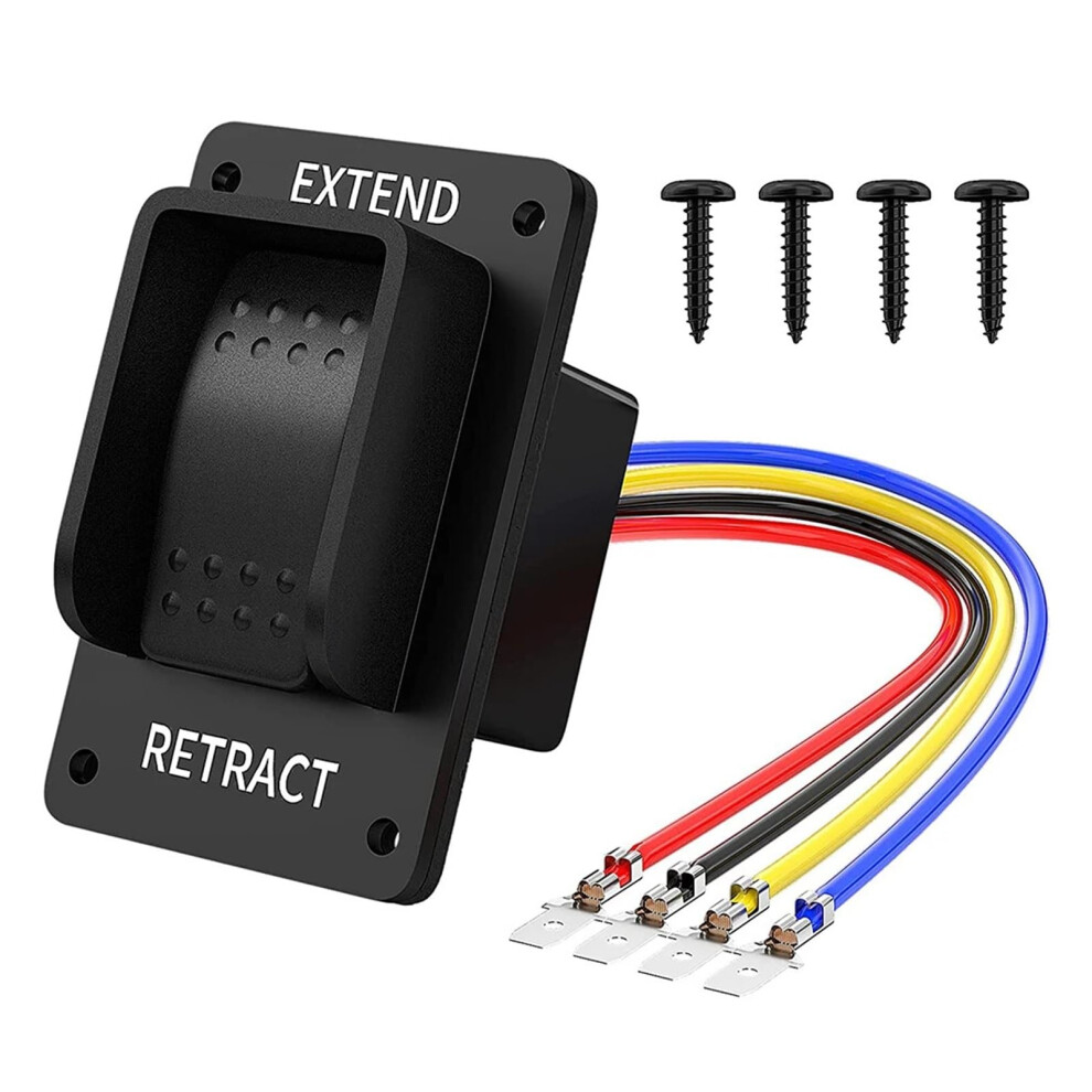 Reverse Polarity Switch 12V Dpdt Momentary 3-Position Rocker Waterproof Marine On Off On 20A Polarity Reversing 9393856936571