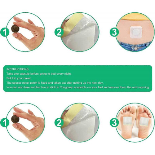 Moxibustion Belly Button Patch - Natural Herbal Abdomen Waist Path 1