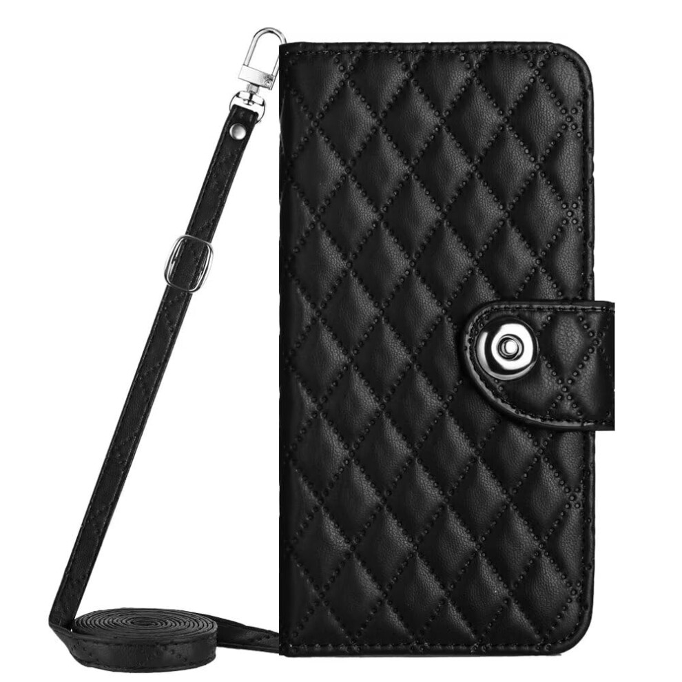 Wallet Case For Samsung Galaxy S24 Ultra - Premium Leather Folio, Shockproof, Card Slots, Lanyard Wristlet, Black / Rose Red Black,Red 9393856937431