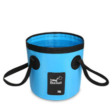 Folding Bucket 12L/20L Waterproof 500D Blue Portable For Camping Car Wash Fishing Outdoor
