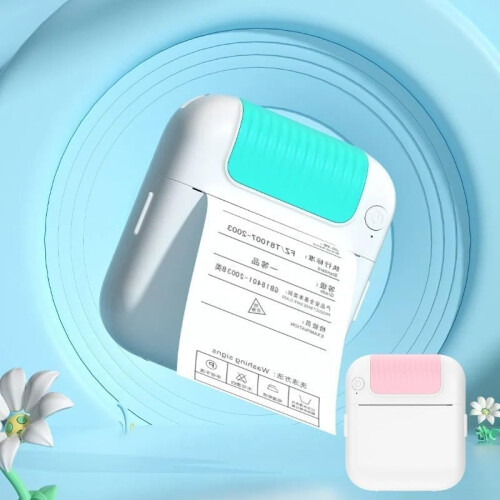 Inkless Portable Printer For Labels Texts And Photos Black, Compact Label Printer, Photo Text Printer 1