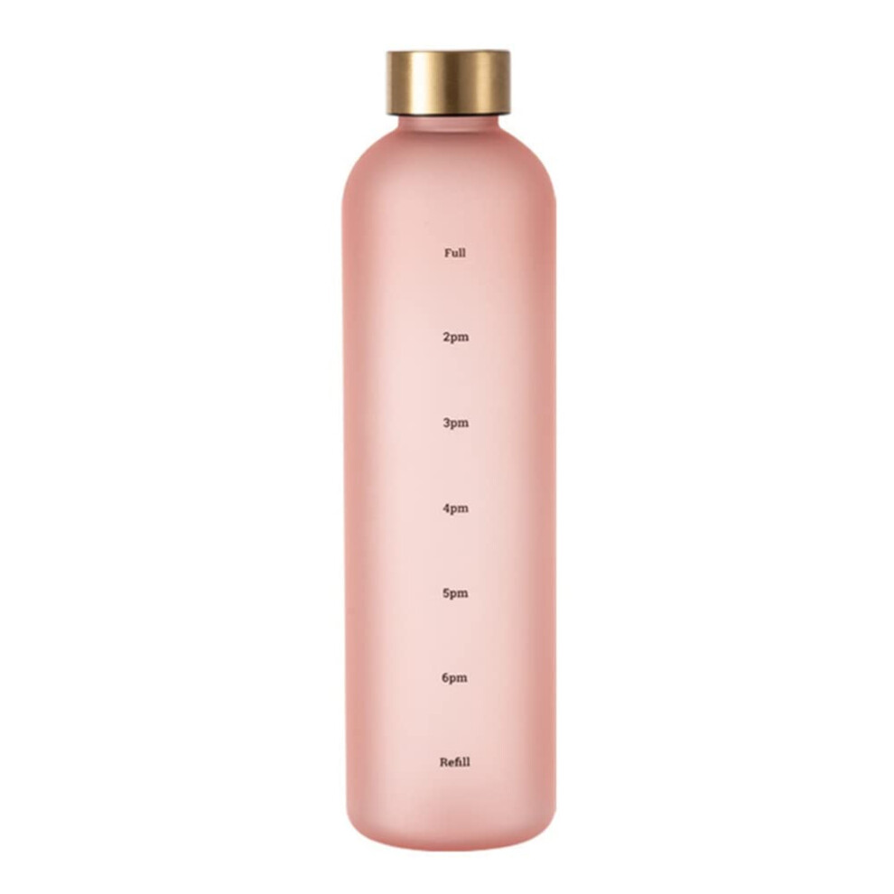 1L Water Bottle With Time Marker, 32 Motivational Reusable Frosted Plastic Sports Bottle, Leakproof