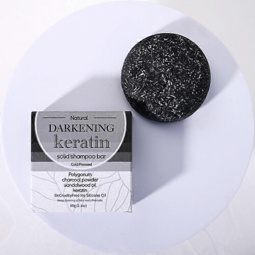 60g Keratin Protein Shampoo Bar: Black Soap Shampoo Bar.