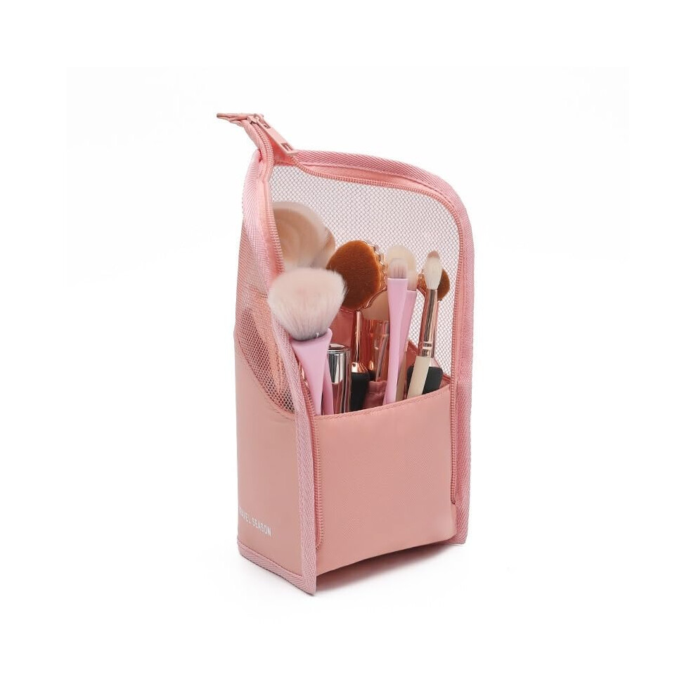 Cosmetic Storage Box Model A, Transparent Zipper Cosmetic Bag, Travel Toiletry Organizer, Women's Makeup Brush Holder