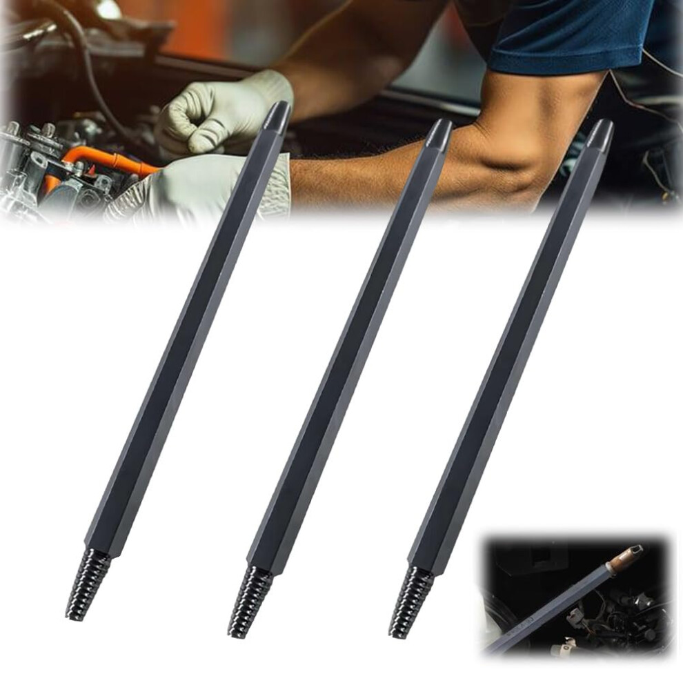 Broken Spark Plug Remover Tool 3-Piece Set, Crv Compatible Steel Spark Plug Socket Set, Car Engine Removal Tool 9016109052537
