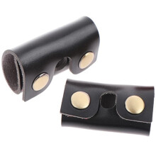Leather Head Protectors - Two Pack Portable, Durable, Safe Shaving Case, For Manual Shave, Travel And Home Use, Men