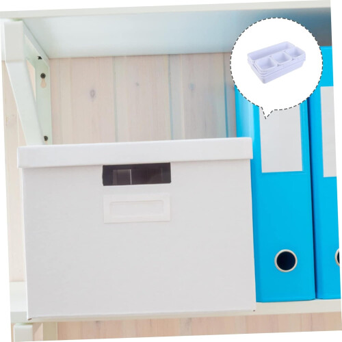8Pcs Plastic Drawer Storage Boxes Small Desktop Organizer White Home Office Multi Functional Compartments 1