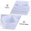 8Pcs Plastic Drawer Storage Boxes Small Desktop Organizer White Home Office Multi Functional Compartments 5