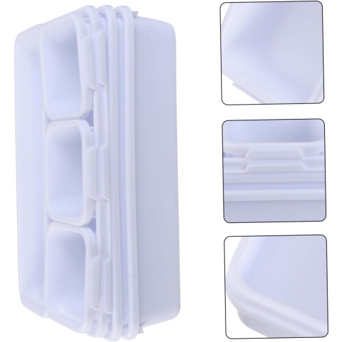 8Pcs Plastic Drawer Storage Boxes Small Desktop Organizer White Home Office Multi Functional Compartments 2