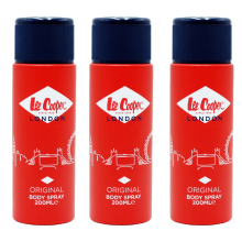 3 x 200ml Lee Cooper Deodorant Body Spray - Original