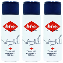 3 x 200ml Lee Cooper Deodorant Body Spray - Timeless