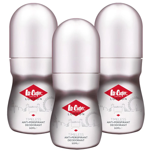 Lee Cooper (Timeless) 3 x 50ml Lee Cooper Anti-perspirant Roll On Deodorant