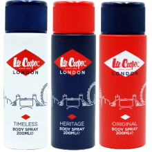 3 x 200ml Lee Cooper Deodorant Body Spray - Mix