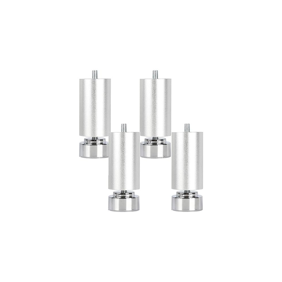 Bed Leg Screw, Adjustable Round Metal Feet, Pack Of 4, M10 Thread, Silver 15Cm, For Beds, Sofas, Cabinets, Tv Stands 9084446070651