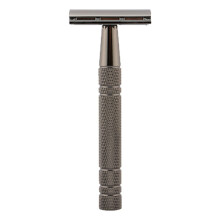 Manual Beard Trimmer Portable Double-Sided Beard Clipper Aluminum Alloy Handle 5 Blades For Men Home Travel Grooming